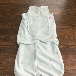 Halo Light Blue Sleep Sack with Star and Moon Pattern